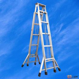 铝合金人字升降梯 工程梯 家用梯折叠梯 铝合金梯子伸缩梯 可定做