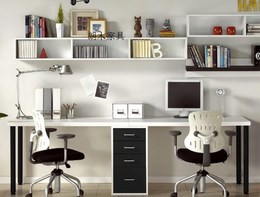 特价加厚双人办公桌组合台式办公家用电脑桌书桌写字台双人电脑桌