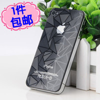 iphone4贴膜 3D立体贴膜 4s手机贴膜 苹果4钻石膜 磨砂膜高清贴纸