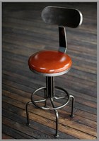 美式乡村 复古实木酒吧椅 铁艺升降吧台椅 旋转咖啡桌椅 酒吧桌子