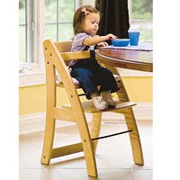 出口实木儿童餐椅可调节BB凳婴儿餐椅宝宝餐椅便携式A字高脚椅