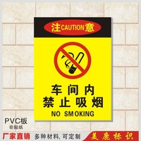 车间内禁止吸烟牌消防安全警示标识牌铭牌严禁烟火标牌提示牌定做