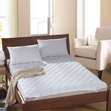 素色交织棉床笠床垫席梦思保护垫 防滑垫 纯白薄垫子 宾馆用品