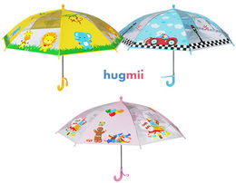 包邮啦! hugmii可爱儿童雨伞/卡通雨伞/晴雨伞透明塑料伞三色可选