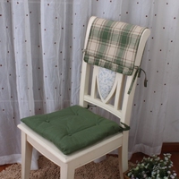 【吾家】坐垫夏加厚棉座垫办公室椅子垫餐椅垫凳子垫棉麻布艺绿色