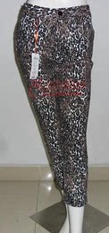 台湾茗名之尚专柜正品春装新款12034-192咖豹时尚小脚裤