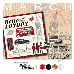 March新品 预定售 DIY主题套装系列 I love London 环保指甲油
