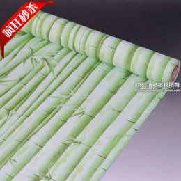 特价申旺欧式田园PVC自粘墙纸自贴 壁纸 竹林 竹子 节节高 绿色