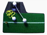 高尔夫 挥杆练习器 打击垫 练习器 室内练挥杆、切杆、推杆三合一