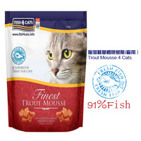 Fish4dogs海洋之星猫湿粮鳟鱼慕斯海藻精华保护肠胃增强免疫100g