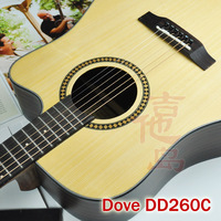 鸽子Dove DD260/DD260C 41寸单板民谣吉他 电箱吉他可选 豪华礼包