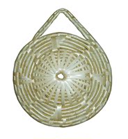 特价供应 可粘贴陶瓷画的编织工艺品麦秆方形有花色装饰挂垫