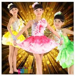 新款少儿舞蹈演出服儿童表演裙舞台合唱裙开场舞公主荷叶裙礼服