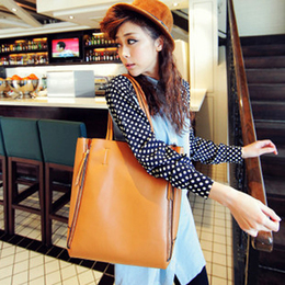 2013新款韩版PU长形单肩包 水桶包 复古女包大容量包 手提包 潮包