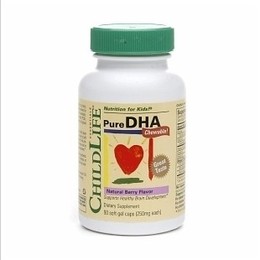 美国Childlife 纯净DHA胶囊90粒DHA咀嚼胶囊益智补脑浆果味