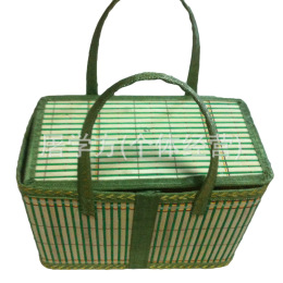 特价长方形可折叠篮物品收纳篮手工编制篮竹篮竹质工艺品竹篮112