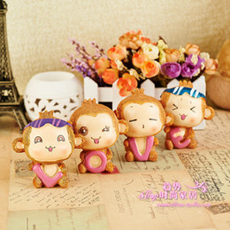 包邮可爱love猴树脂娃娃婚房小摆件创意结婚礼物 装饰摆设工艺品