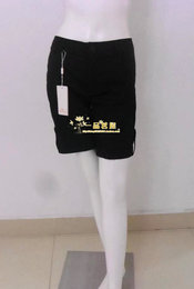 台湾茗专柜正品夏装新款X1201-891黑色，浅粉直筒中裤折亏本卖