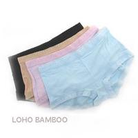LOHO竹纤维抗菌平角裤 超舒适，4条装（颜色随机）