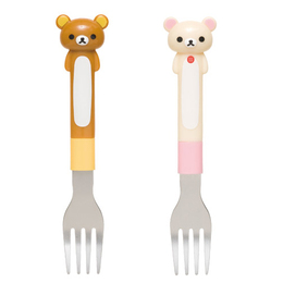日本正品现货 Rilakkuma轻松熊 不锈钢 叉子 餐具 儿童 松弛熊