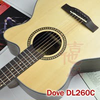 Dove鸽子 DL260C 40寸 高级单板民谣吉他木吉他 电箱吉他 包邮