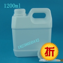 食品液体1200g密封瓶氟化方壶分装桶医用化工塑料容器1200ml毫升