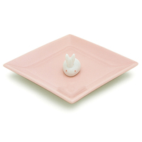 日本香堂 原装进口 粉色陶瓷香盘与小白兔香座 香插 现货