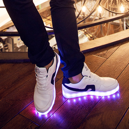 发光鞋 男鞋秋冬季七彩闪光鞋女USB充电夜光鞋LED荧光鞋潮流鞋子