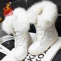 雪地靴女靴子冬季韩版冬靴大棉加厚内增高坡跟中筒靴短靴厚底棉鞋