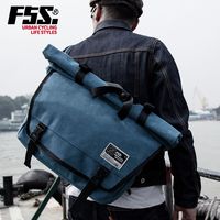 F5S防水帆布大号手提包英伦邮差包 运动旅行单肩斜跨欧美潮流背包
