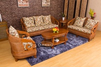 藤家具小户型印尼藤沙发大气藤木沙发 客厅藤沙发五件套组合