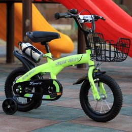 简单安全儿童自行车男女宝宝单车2 3 4 5 6 7 8岁小孩子脚踏车绿