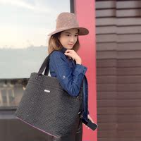 2016新款韩版女士包包百搭手提包简约大容量妈咪包单肩帆布购物袋