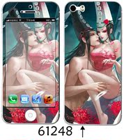6PLUS苹果iphone六5S五C手机四4S贴纸彩膜炫彩贴膜全身e7唯美女神