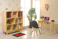 实木桌子书桌书架书柜组合简约现代实木写字台宜家置物架儿童学习