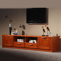 实木电视柜地柜橡木客厅家具现代中式简约实木电视机柜储物视听柜