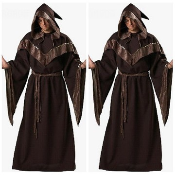 独家 万圣节服装 男吸血鬼巫师服修士袍基督徒传教士 cosplay恶魔