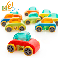 创意婴幼儿模型车惯性滑行会动汽车积木玩具带卷笔刀功能买3包邮