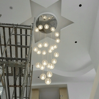 简约现代led餐厅艺术吊灯客厅创意个性复式旋转楼梯灯别墅长吊灯