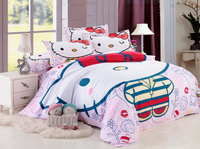 韩版四件套加厚卡通磨毛三4件套床单被套KT猫床上用品1.5/1.8m床