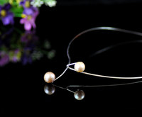 天然淡水珍珠11-13MM双珍珠925纯银项圈日本设计师款毛衣珍珠链子