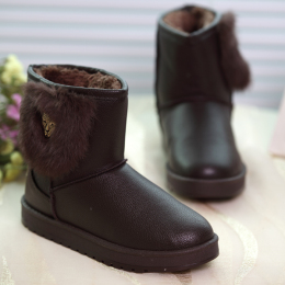 冬季新款女式保暖雪地靴子兔毛防水棉鞋加绒加厚厚底防滑短靴特价