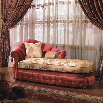欧式新古典贵妃椅卧室 美人榻贵妃椅沙发床 休闲贵妃椅简约单人