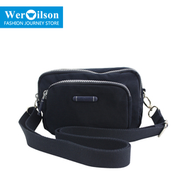 werwilson/威尔逊专柜热销新款休闲单肩斜挎包水洗布手包22113-6