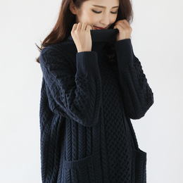2015秋冬装韩版孕妇装孕妇上衣毛线衫长袖孕妇毛衣加厚高领打底衫