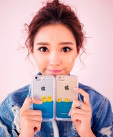 韩国液体小黄鸭 游动 保护套 手机壳 iPhone5/5s 6 6plus 苹果套