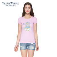 Teenie Weenie小熊2015专柜正品女装休闲短袖圆领T恤TTRW5A691I
