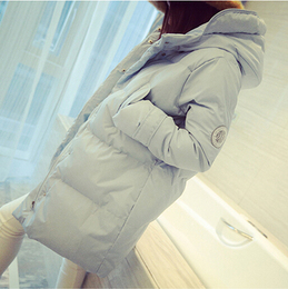 2016冬装新款韩版徽章棉衣大码加厚外套中长款显瘦保暖学生棉服女