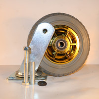 重型8寸万向脚轮 静音脚轮 推车轮子 工业橡胶轮子 高弹力橡胶轮