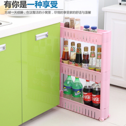 包邮日本进口技术夹缝架冰箱间隙缝隙收纳整理架厨房浴室置物架